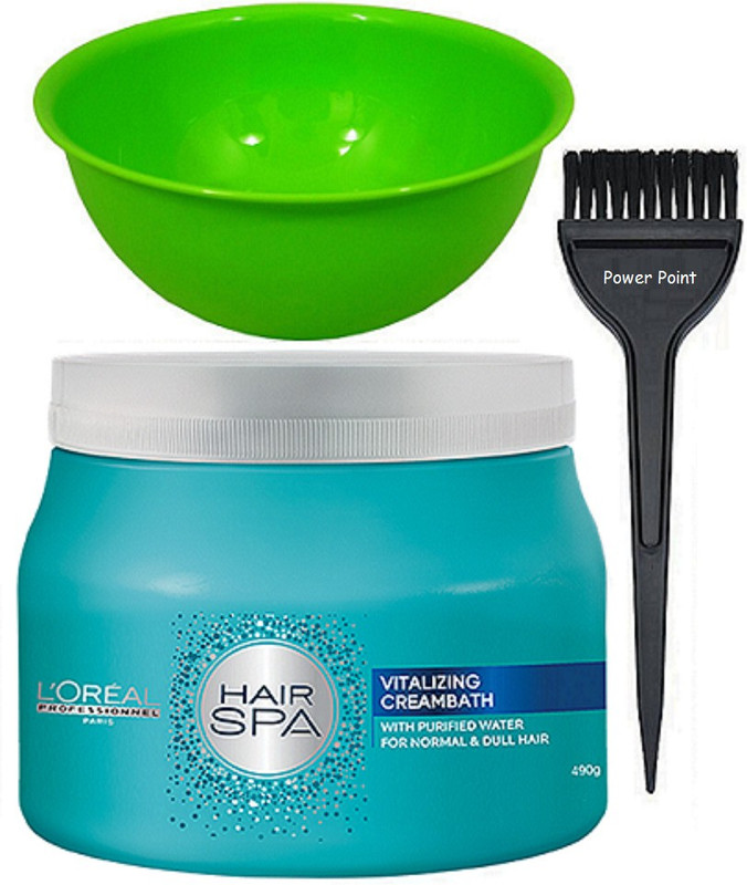 powerpoint Hair Brush, Vitalizing creambath spa, Bowl(3 Items in the set)