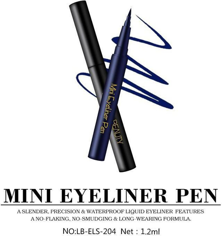 lakyou beauty waterproof longlasting mini pen eyeliner black & blue 1.2 ml(black & blue)