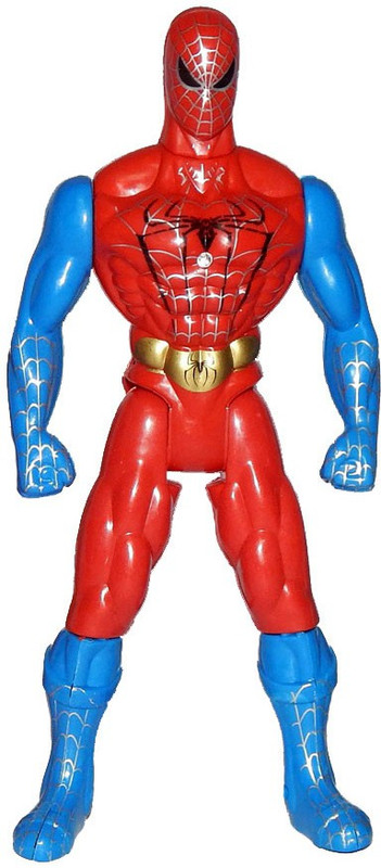 ojamone action figure of spider man with light - spiderman toy for kids(Red)