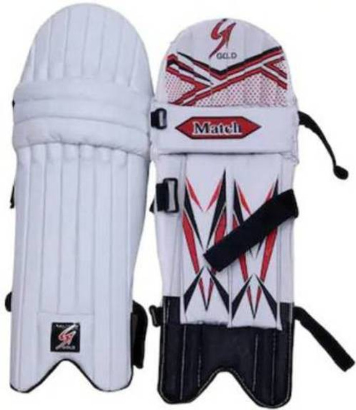 st gold Cricket Batting Leg Guard Pads Right and Left Handed Cricket Guard Combo Cricket Guard Combo(White)