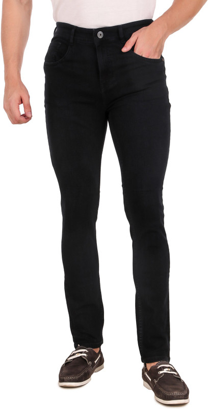 snow swipe Skinny Men's Black Jeans