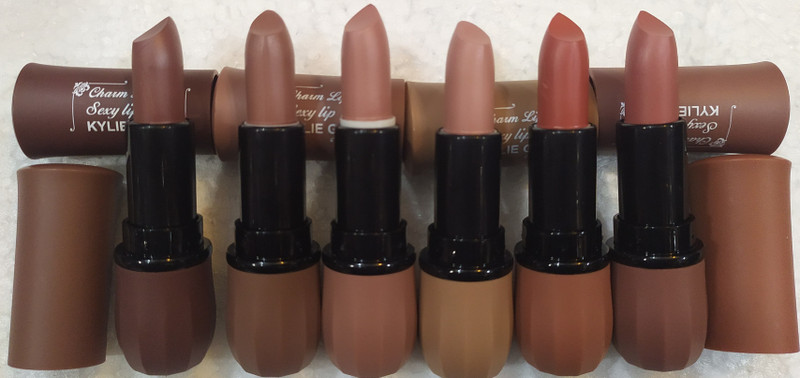 kylie jenner coffee,nude,brown color 6 cream matte lipstick set(coffee,nude,brown, 30 g)
