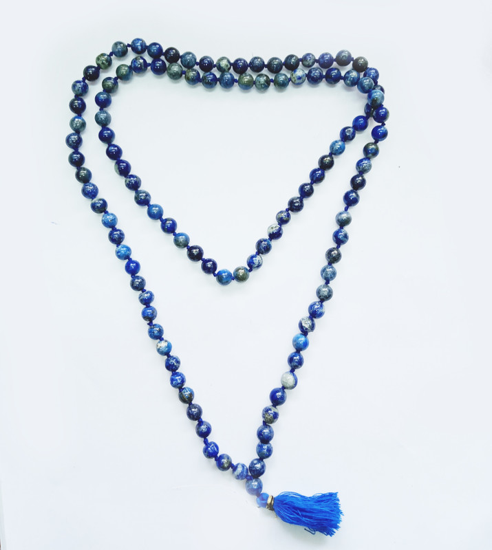 mormukut Natural Lapis Lazuli Mala Lapis Lazuli Stone Necklace