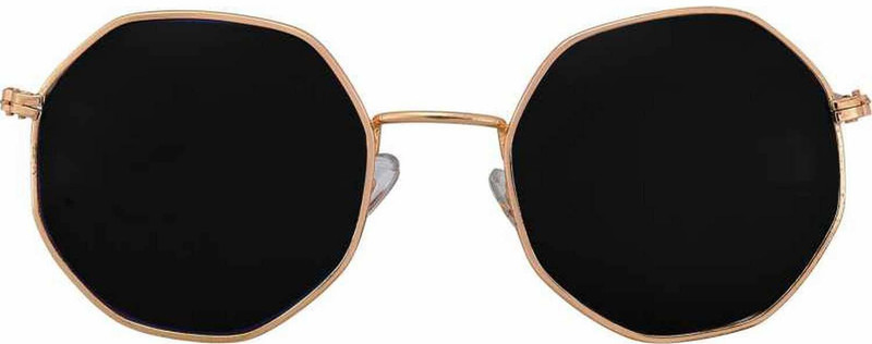 jazz style Round, Wrap-around, Oval Sunglasses(Black)