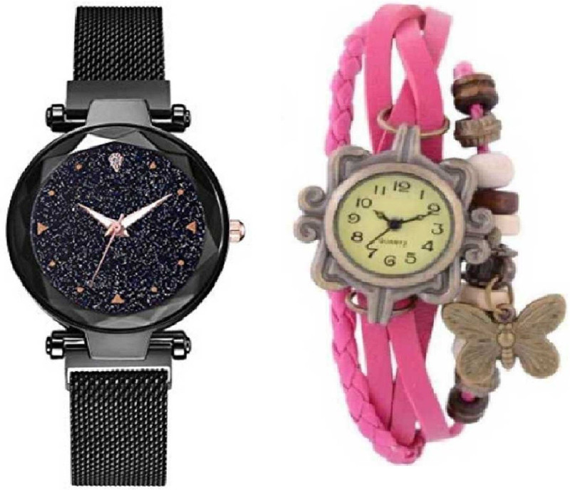 fetkids MAAG-02 Luxury Mesh Magnet Buckle Starry Sky Quartz Watches Magnet Buckle Analog Watch - For Girls Analog Watch  - For Girls