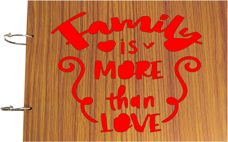 woodjet Family Love Wooden Photo Album Album(Photo Size Supported: 4*6, 5*7)
