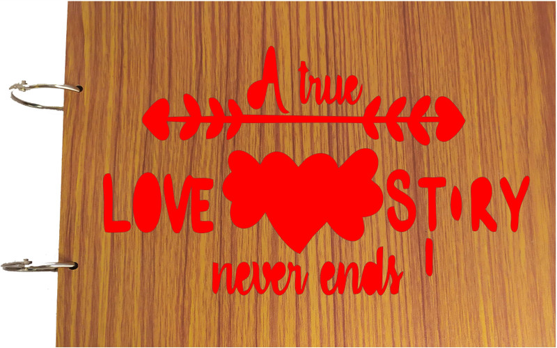 woodjet True Love Story Wooden Photo Album Album(Photo Size Supported: 4*6, 5*7)