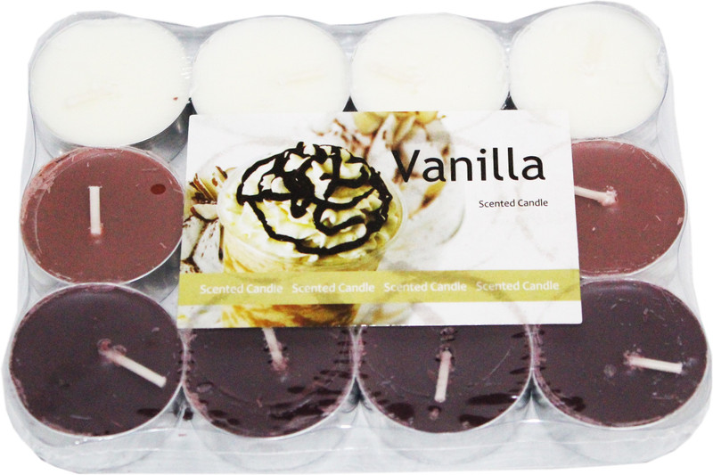 eastern club Tea Light Wax Candle Candle(Multicolor, Pack of 12)
