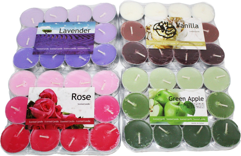 eastern club Tea Light Wax Candle Candle(Multicolor, Pack of 48)