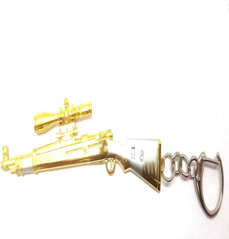 new vertex enterprises TRN-738 PUBG Golden KAR98 Sniper Gun Keychain Key Chain