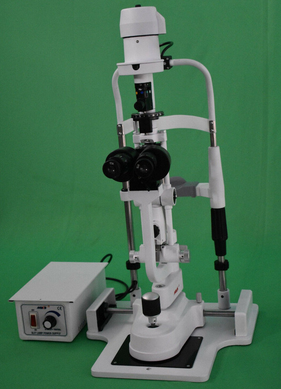 miko plus slit lamp 2 step stereo with power supply & chin rest stand Objective Microscope Lens