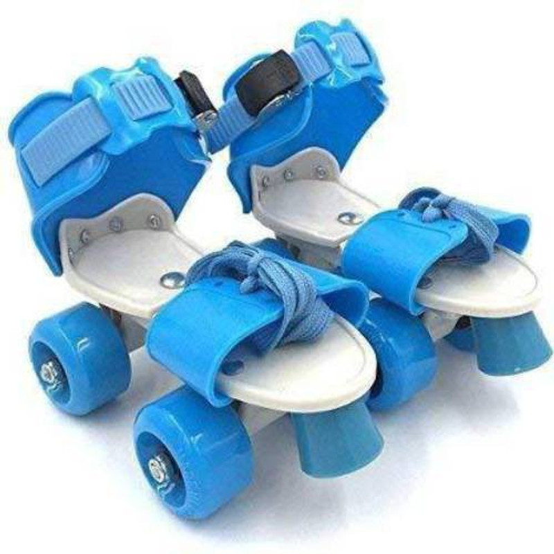 sports trading st Roller Skates for Kids Age Group 6-12 Years Quad Roller Skates - Size 5--8 UK(Blue)