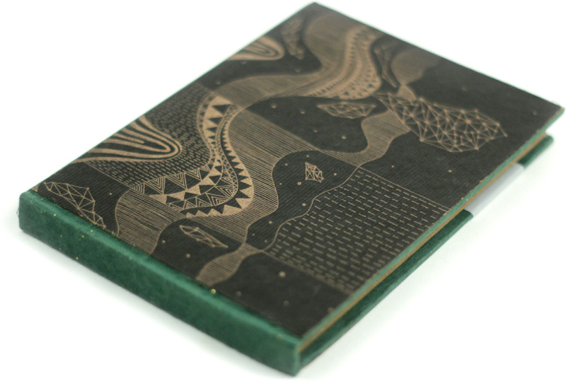 resha Sketchbook for Artists - Abstract Illustrated Cover with Brown Recycled Sketch Pad(Dark Green, 72 Sheets)