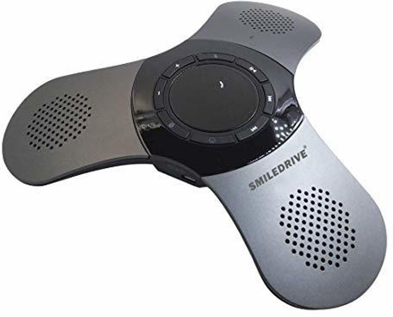 Smiledrive Portable Bluetooth Mobile Conference Call Speaker with Omnidirectional Mic, Echo & Noise Cancellation 10 W Bluetooth Home Theatre(Silver, 2.1 Channel)