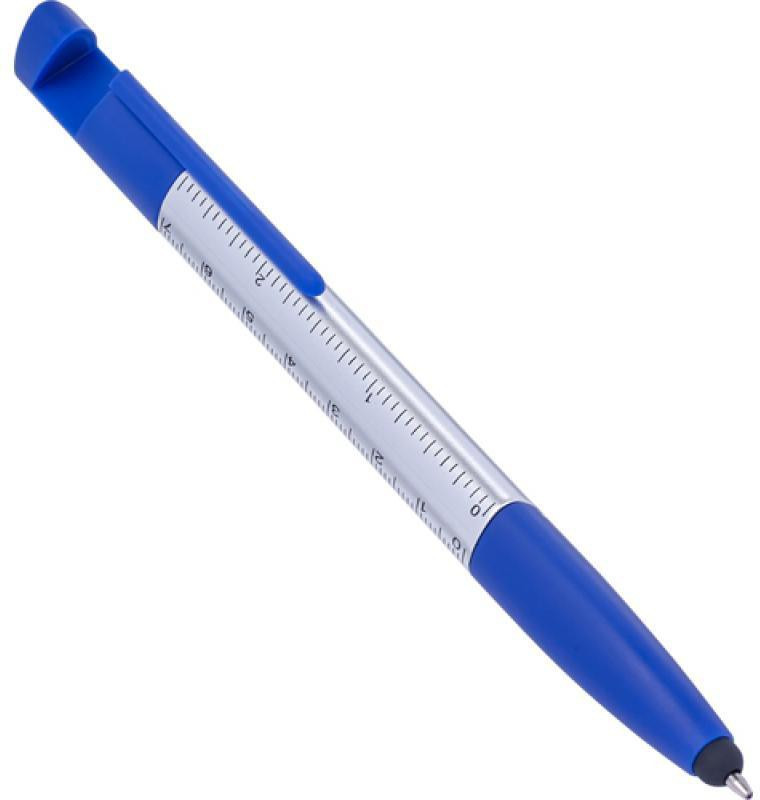 stupefying Multifunction Stylus Phone Holder Ruler Screw Driver Tool Stylus(Blue)