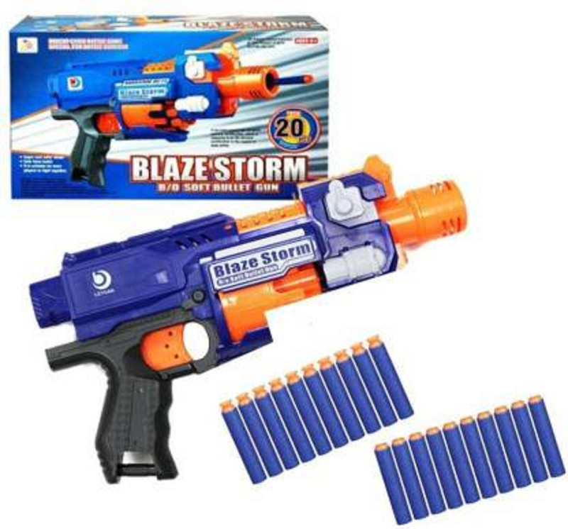 shreejienterprise Battery Operated Soft Bullet Battle Gun Game with Real Gun Effect(Multicolor)