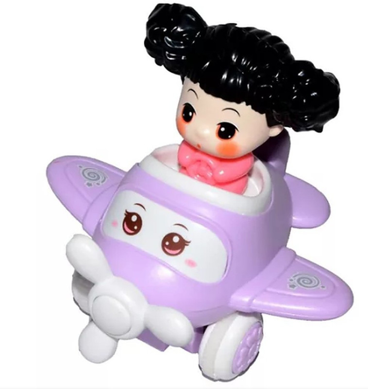 dollar store Vibes Friction Plane With Boy Moving Head and Rotating(Purple)