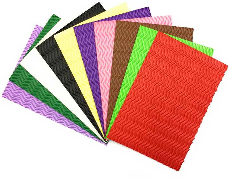 puffy Glitter Foam sheets A4 size Waves Textured Designed