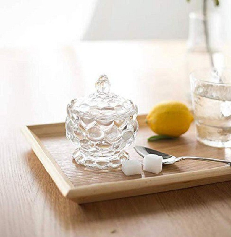 keshavmadhav Candy glass bowl sets000 Glass Disposable Candy Bowl(Clear, Pack of 3)