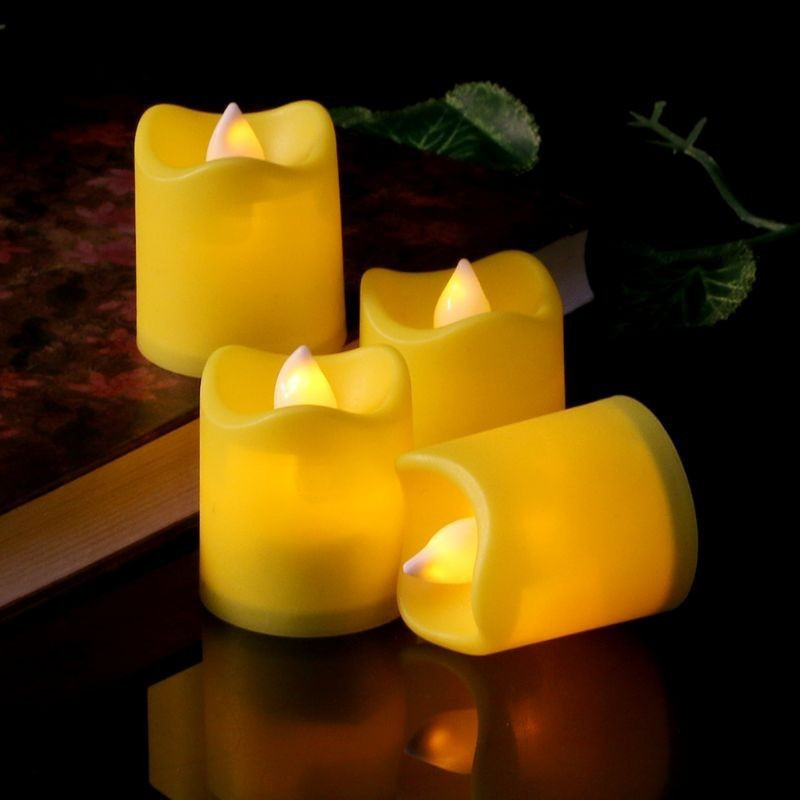 eweft Tea Lights Battery Led Light Candle Pack Of 12 Candle(Yellow, Pack of 12)