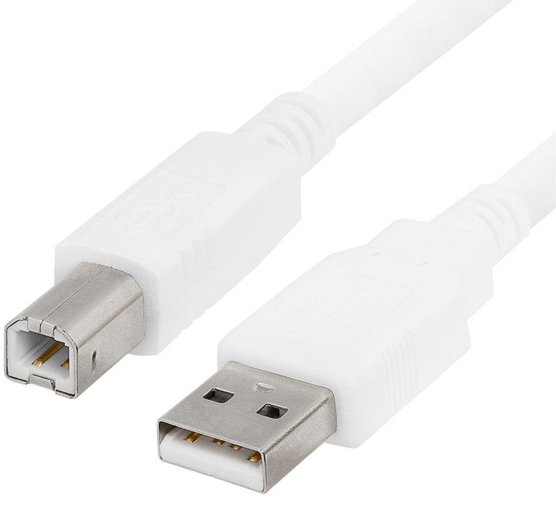 wnd usb printer cable 1.5 m MHL Cable(Compatible with desktop,computer, laptop, White, Sync and Charge Cable)