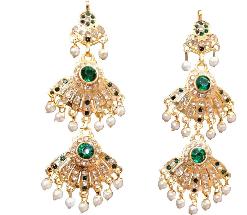 beauty plus collection RAJPUTI EARRINGS Tourmaline Brass Stud Earring