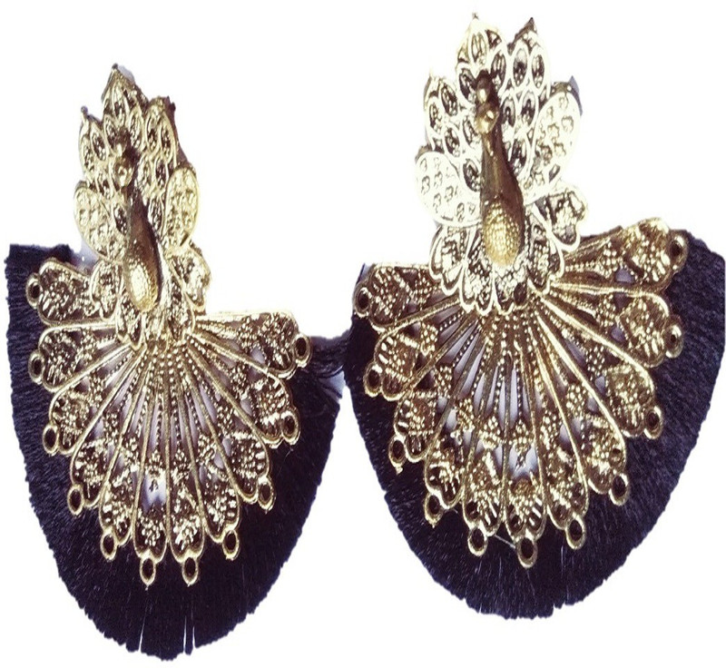 muan earring peacock shape artificial earring Metal Chandbali Earring