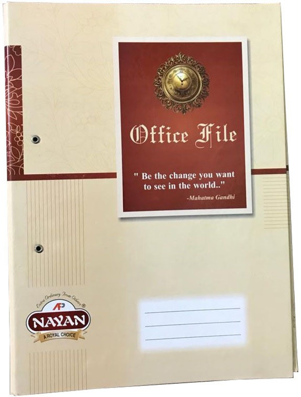 nayan Paper Board Board File (Spring File)(Set Of 4, Yellow)