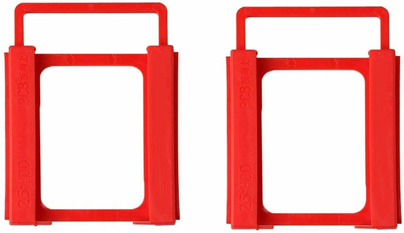 LipiWorld Bracket SSD HDD Notebook 2.5 inch Hard Disk Drive Plastic Adapter Mount (Pack-4)(For N/A, Red)
