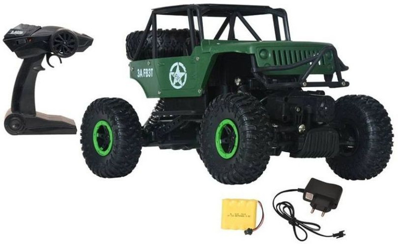 aarav king of Rock Crawler star racing car 4 WD Shaft Drive High Speed Remote Control Monster Truck (Green)(Multicolor)