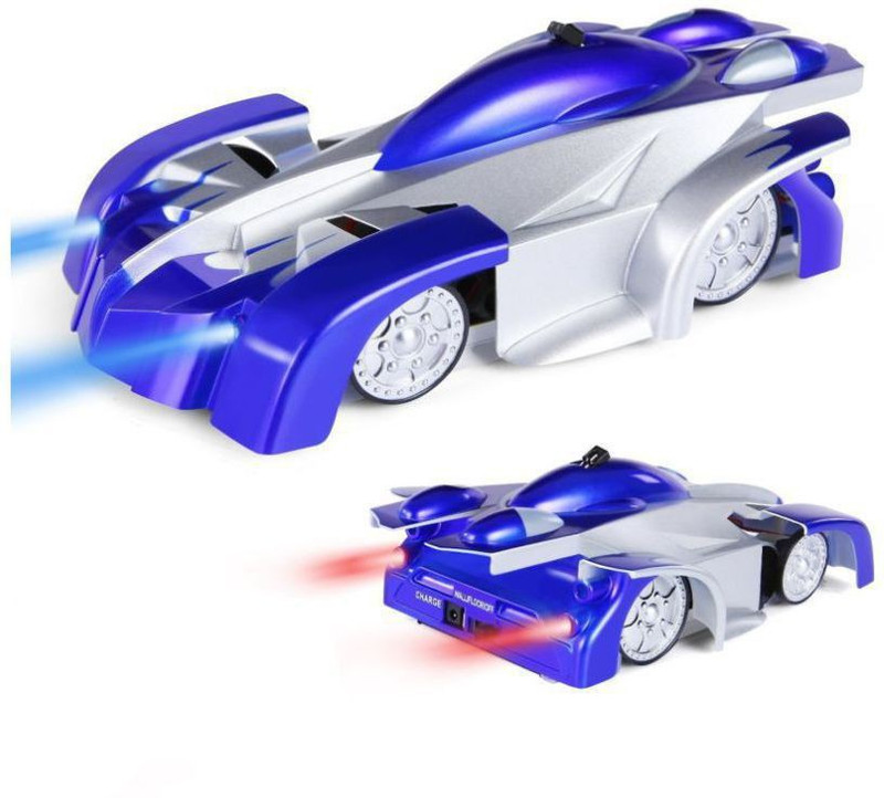 aarav Rechargeable RC Wall Climber Car with Mini Control Dual Mode Car Toy For Kids (Blue)(Multicolor)