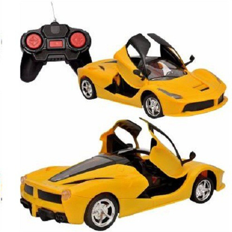 viel spiel Remote Control Car with Opening Doors Rechargeable(Yellow)