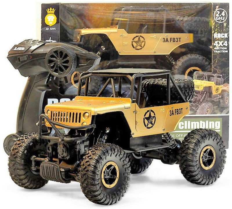 aarav king of Rock Crawler star racing car 4 WD Shaft Drive High Speed Remote Control Monster Truck (Yellow)(Multicolor)