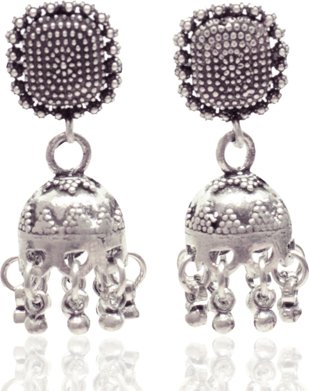 suryavanshi 92.5 Sterling Real Silver Dangle & Drop Jhumki For Women & Girls Silver Jhumki Earring