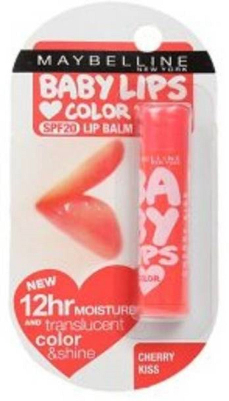 baby lips maybelline newyork babyy lips chery kiss - 4g cherry kiss(Pack of: 1, 4 g)
