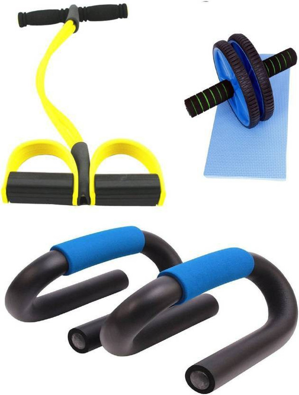 vedus rubber tummy trimer|ab wheel exercise with pushup bar stand Ab Exerciser(Multicolor)