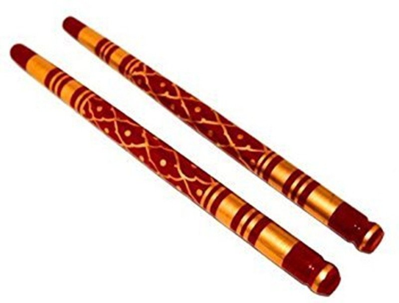 gopinathji Creation's Traditional Wooden Sankheda Pairs Dandiya Sticks for Navratri Garba (Pair of 1) 2 Stick Color May Very Dandia Sticks(Multicolor)