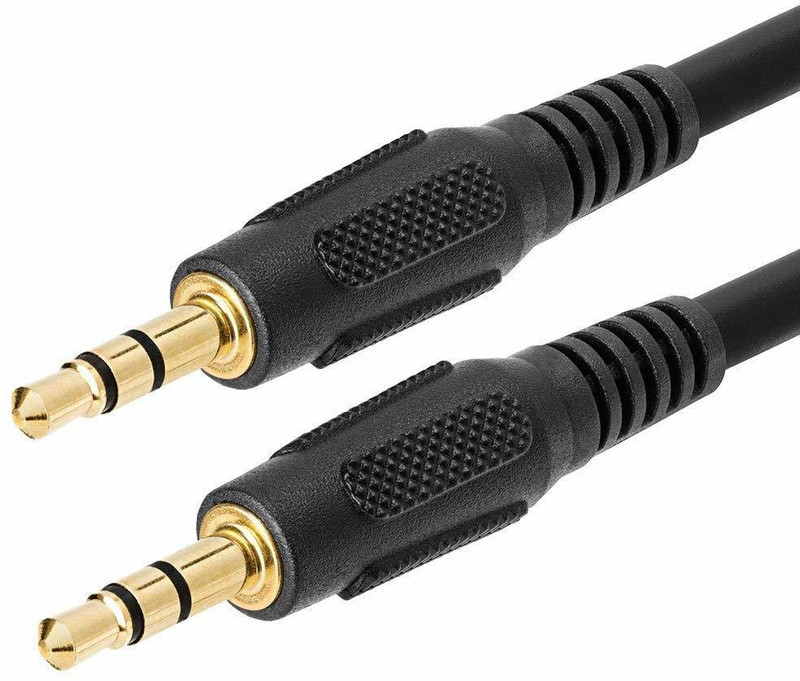 spincart AUX Cable 3.5mm Jack Audio Cable Cord- 3 Ft 1 m AUX Cable(Compatible with Mobile, Laptop, Tablet, Black, One Cable)