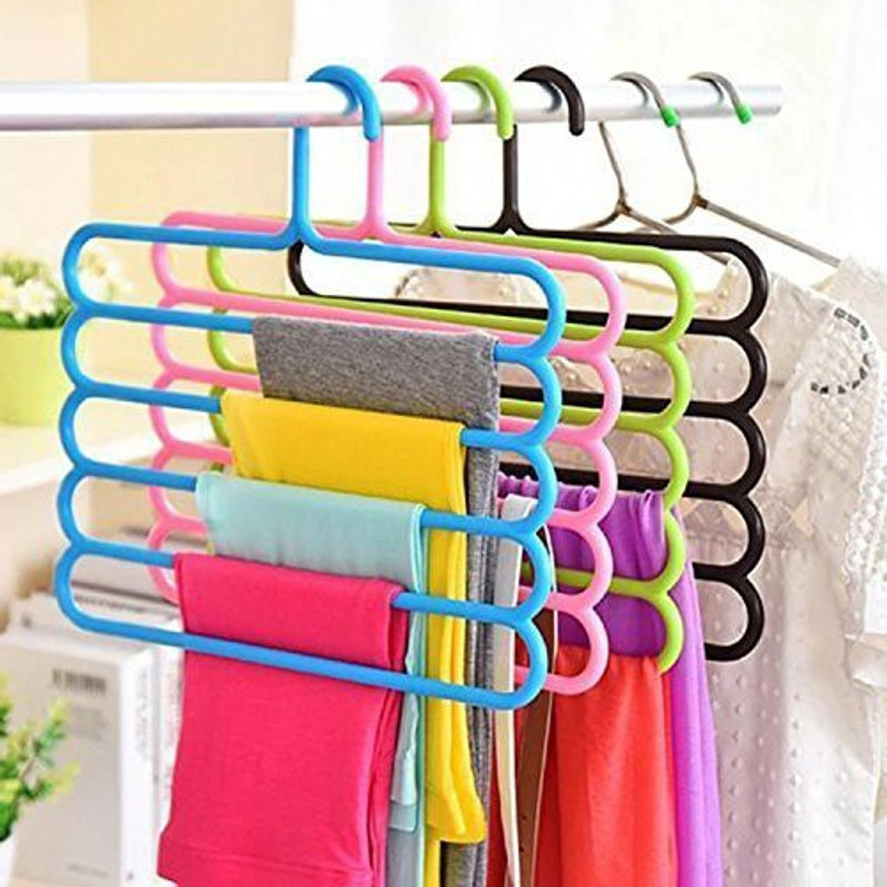 jamunesh Plastic Pack of 4 Cloth Hangers(Multicolor)