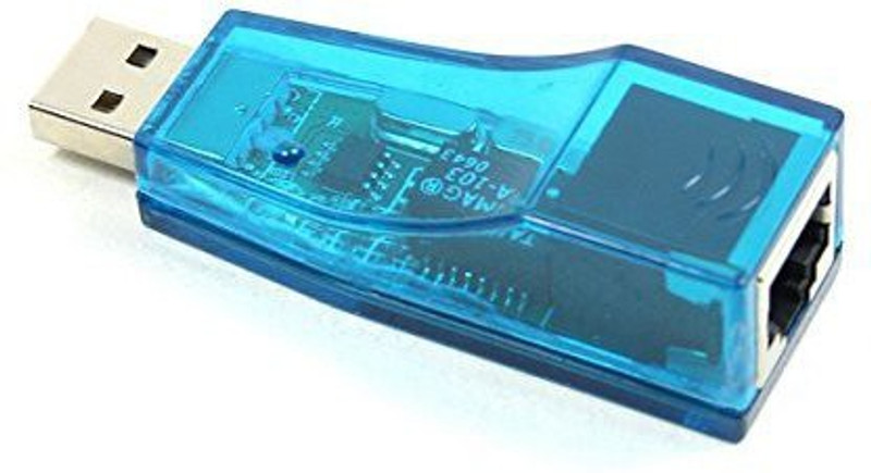 pranav USB 2.0 to fast Ethernet 10/100 RJ45 Network LAN Adapter Card (Blue) Lan Adapter(100 Mbps)