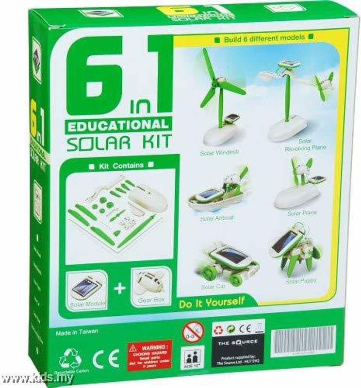 latest radhe White and Green Color Solar 6 In 1 Robotic Kit - Educational Toys for Kids - Plastic Material Kids Toy(Multicolor)
