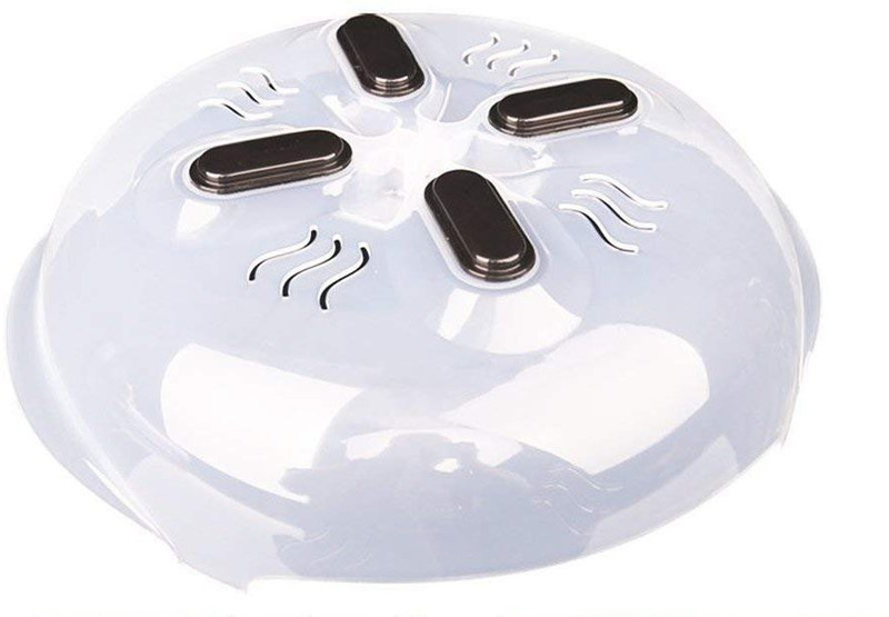 bosig Magnet Food Splash Guard Microwave Anti-Sputtering Hover Cover with Steam Vents Magnetic 11.5 inch Lid(Plastic)
