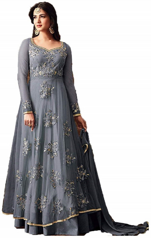 keekos Indi Embroidered Anarkali Kurta, Bottom & Dupatta Set