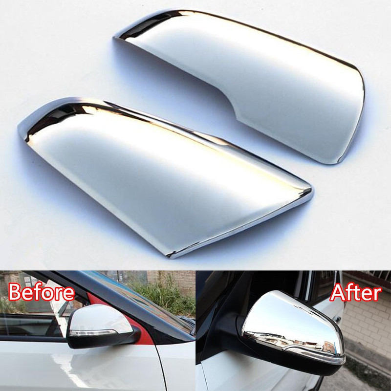 Autoflame cover012 Silver Plated Car Mirror Cover(Hyundai Creta)