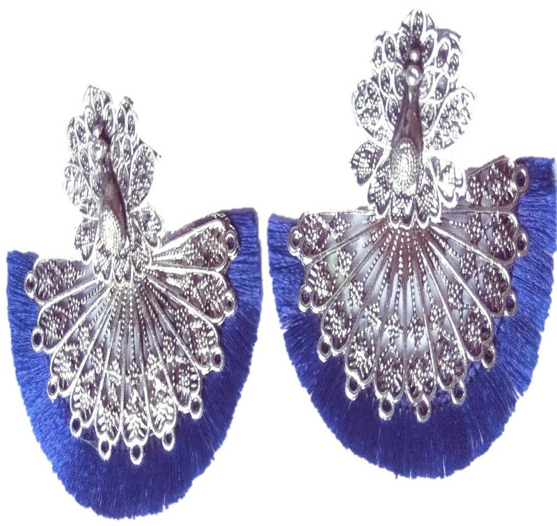 muan earring muan world peacock shape earring party wear Metal Chandbali Earring