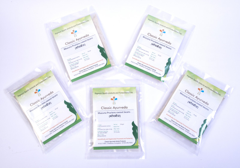 classic ayurveda Kaunchbeej powder pack of 5 (50*5=250gms)(50 g)