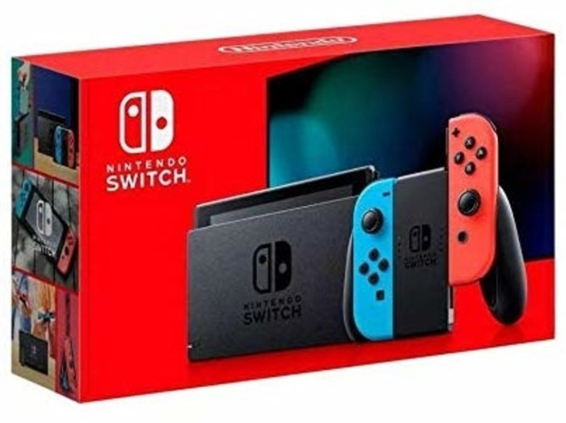 NINTENDO Switch with neon red and neon blue Joy?Con - Version 2 1000 GB(Black)