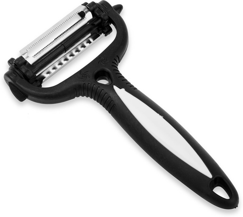NFI essentials 3 in 1 Vegetable and Fruit Rotary Peeler Versatile & Multi Functional NA Peeler(Black)