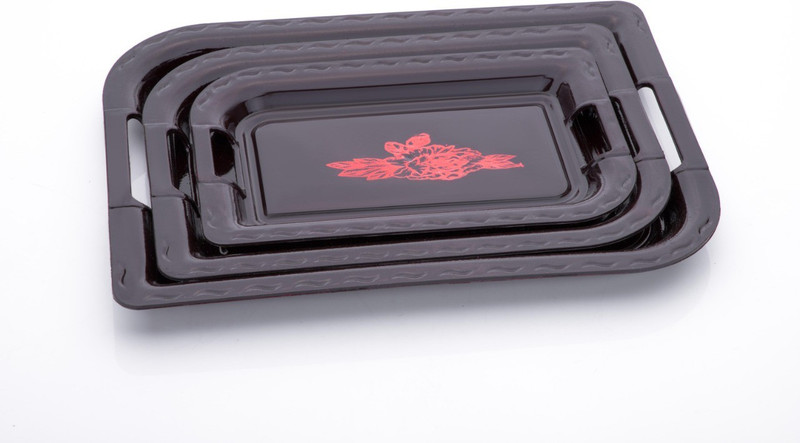 oleander Silver Royal Class Serving Tray9 for Dry Fruits/Chocolate/Fruits Tray(3 Units)