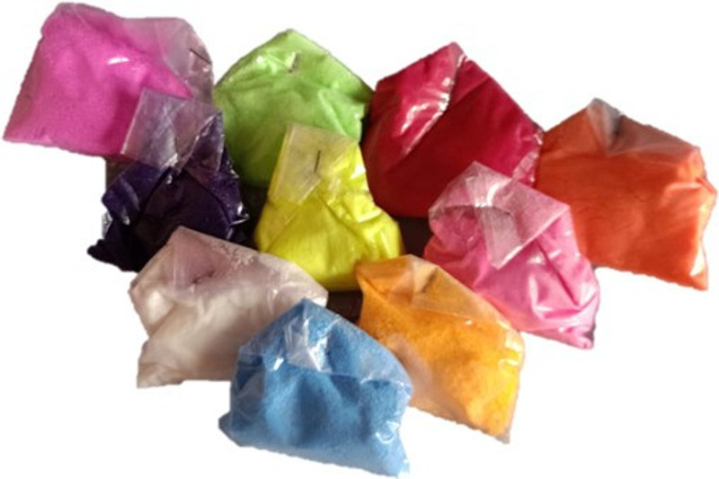 fesi Pack of 10 Rangoli Powder(Multicolor)